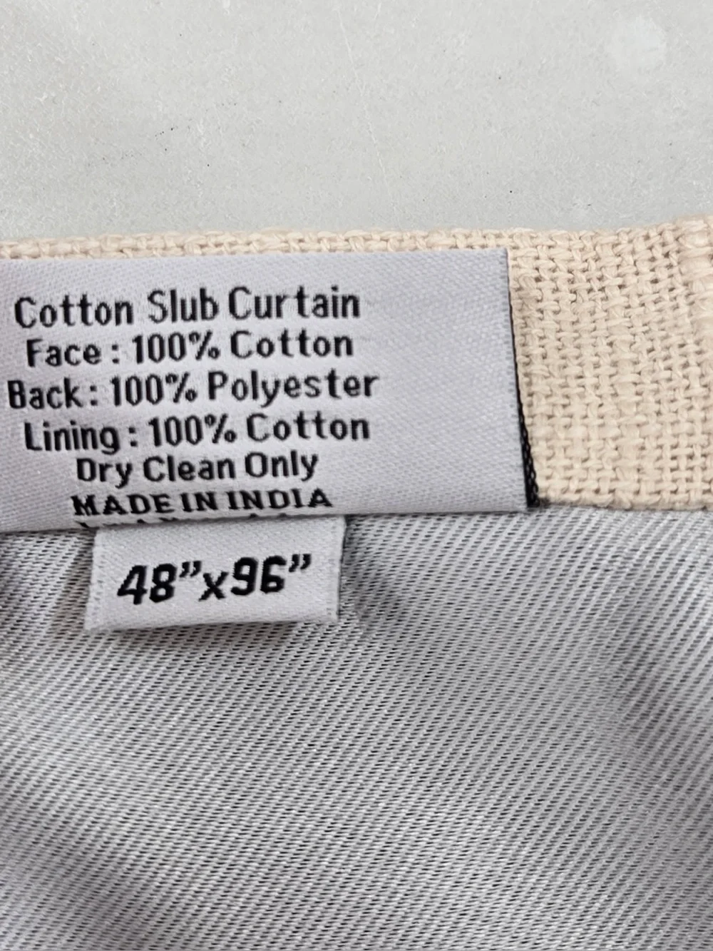 QUINCE Set Of 2 48x96 Cotton Slub Blackout Curtains Natural 0729